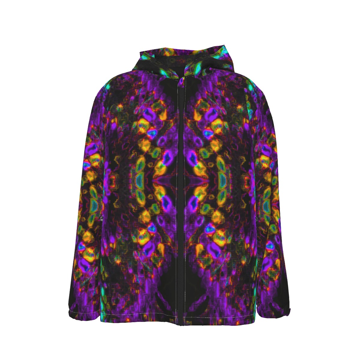 Color High Men's Hooded Zipper Windproof Jacket - Color High Hooded Jacket