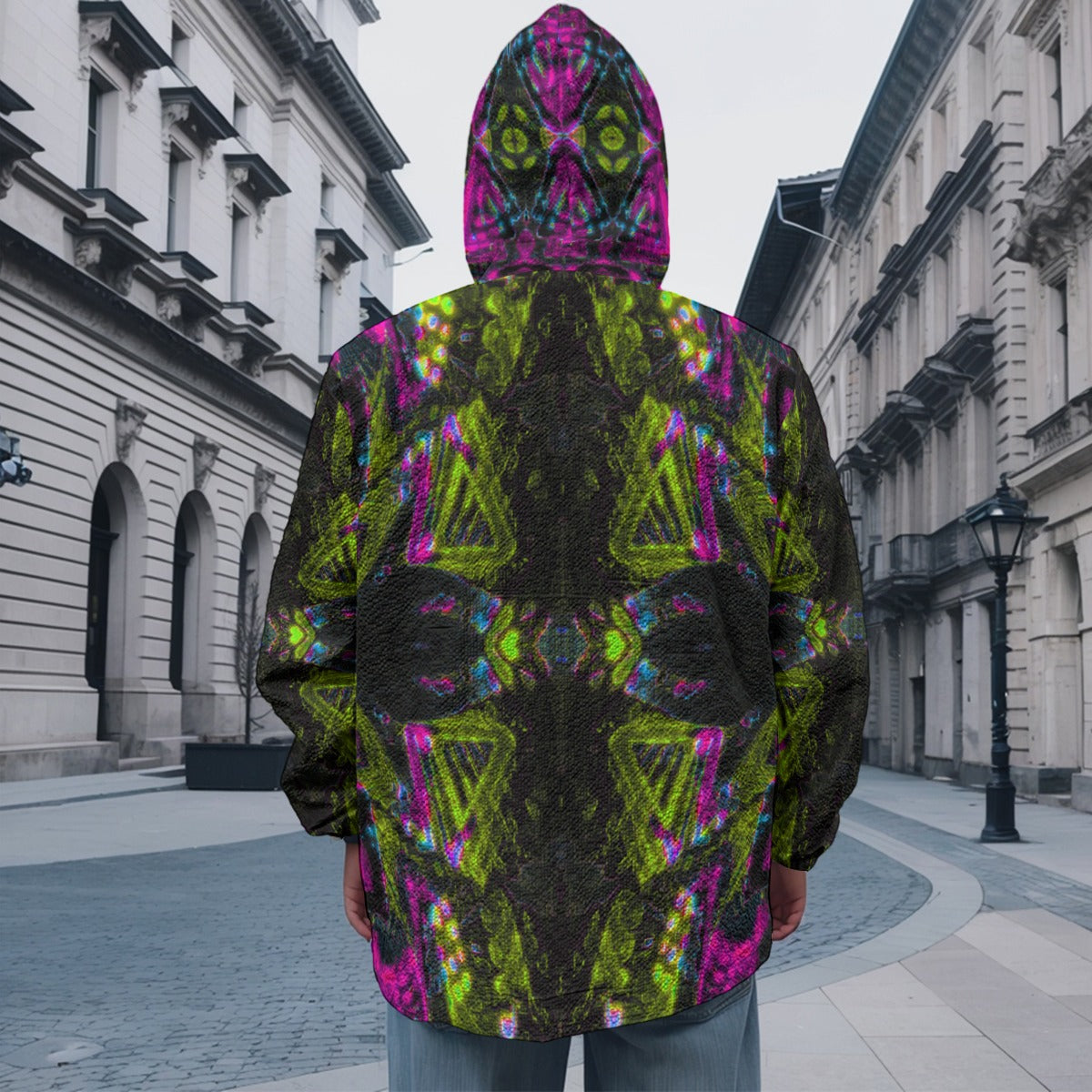Color High Art Print 13 — Men's Casual Zipper Jacket - Color High Hooded Jacket