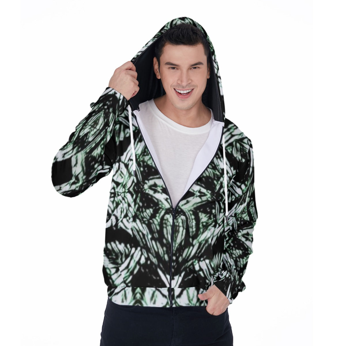 Color High Micro Fleece — Men's Micro Fleece Zip-Up Hoodie - Color High Hooded Jacket