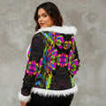 Color High Women's Faux Fur Trim Hooded Jacket | Velvet - Color High Hooded Jacket