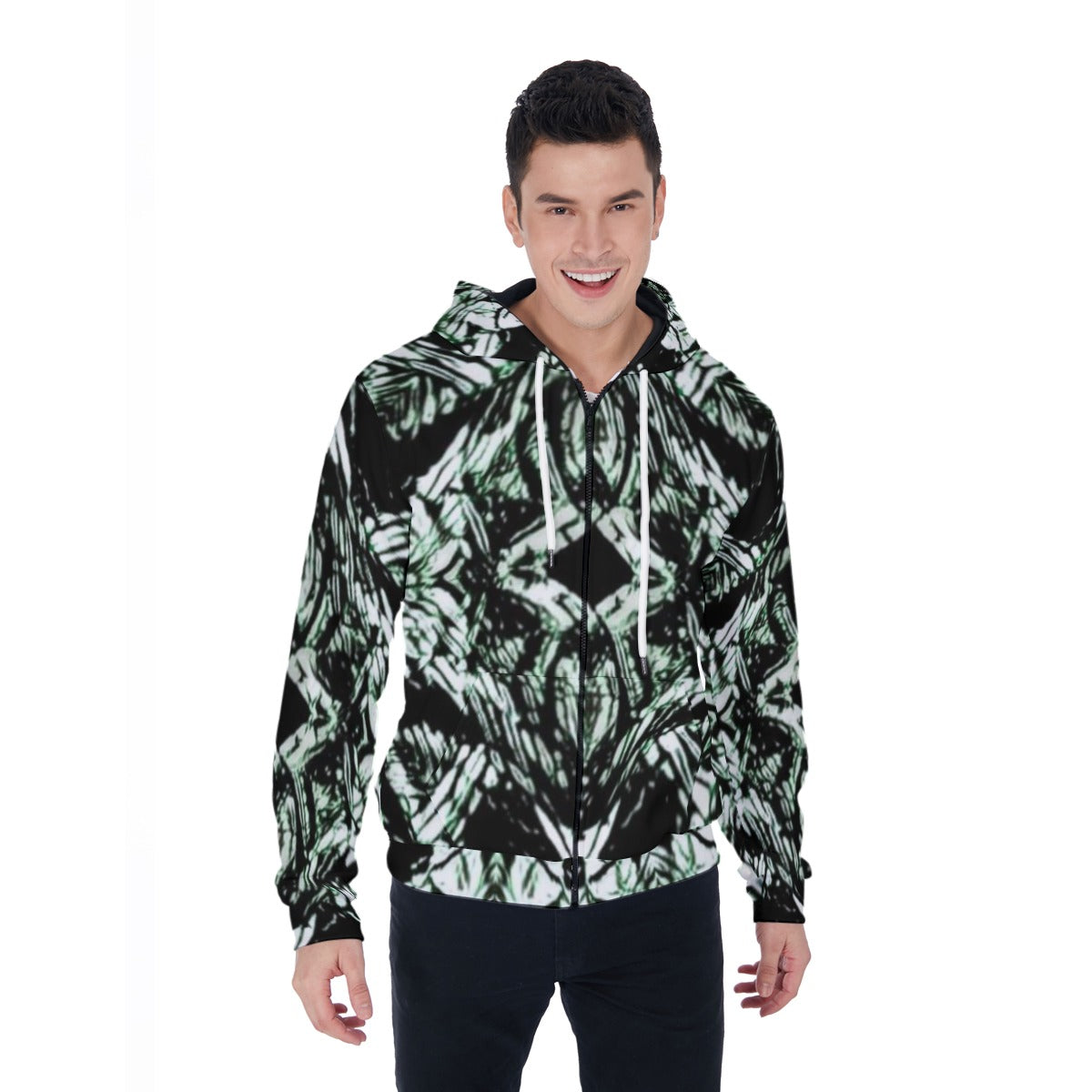 Color High Micro Fleece — Men's Micro Fleece Zip-Up Hoodie - Color High Hooded Jacket