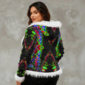 Color High Women's Faux Fur Trim Hooded Jacket | Velvet - Color High Hooded Jacket