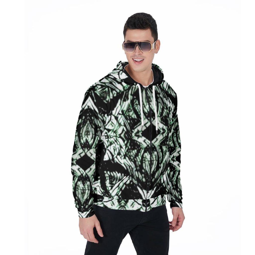 Color High Zip Up Hoodie With Pocket - Color High Hooded Jacket